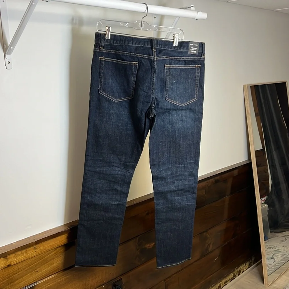 NWT J. Crew Mercantile Straight Leg‎ Dark Blue Jeans- 34x30